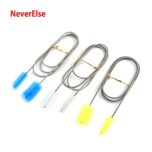 ершик для аквариума, чистка аквариума, 155 см щетка для чистки аквариума из нержавеющей стали Гибкая гнутая трубка 2x щетка для очистки воды и воздушного шланга аксессуары для аквариума