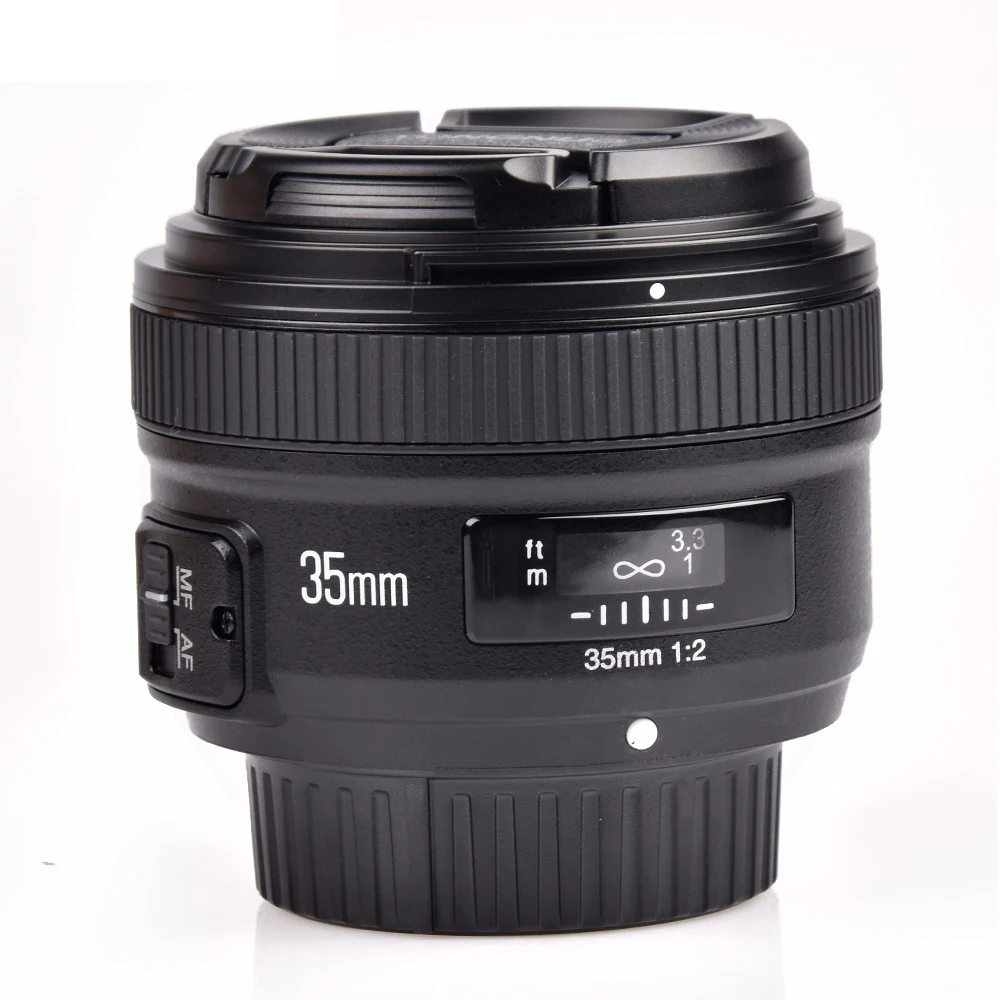 Объектив YONGNUO YN35mm 1:2 F2.0 AF/MF для цифровых зеркальных камер Nikon F широкоугольный