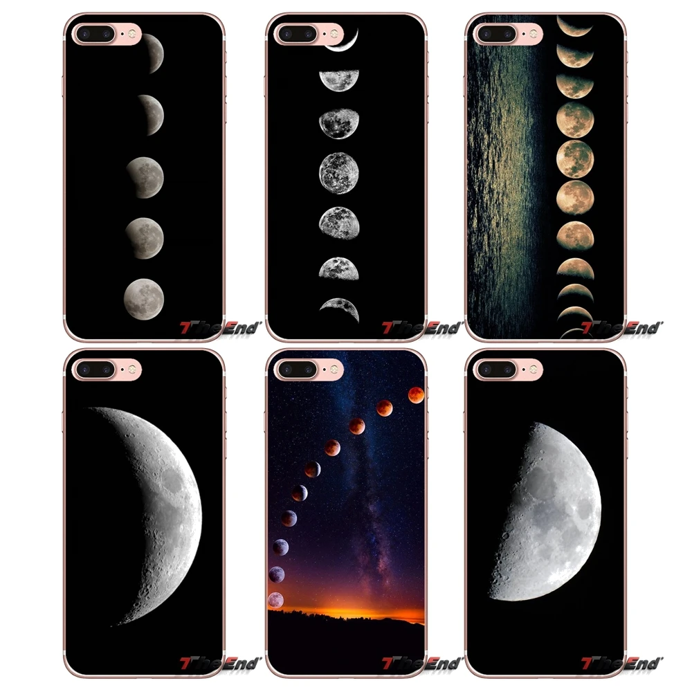 Мягкий ТПУ чехол для Sony Xperia Z Z1 Z2 Z3 Z5 compact M2 M4 M5 E3 T3 XA Aqua LG G4 G5 G3 G2 Mini Moon Phases Night Pattern|tpu