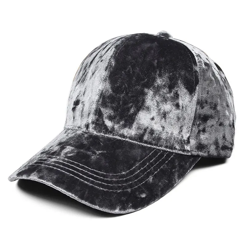 Винтажная искусственная Вельветовая бейсболка для мужчин и женщин snapback hat регулируемый размер 56-59 см окружность головы, черный серый и т. Д