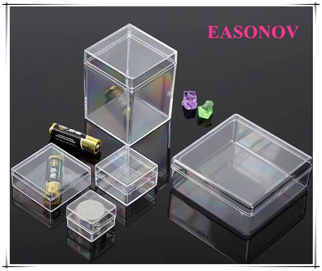 Пластиковая квадратная прозрачная коробка для хранения ювелирных изделий 5