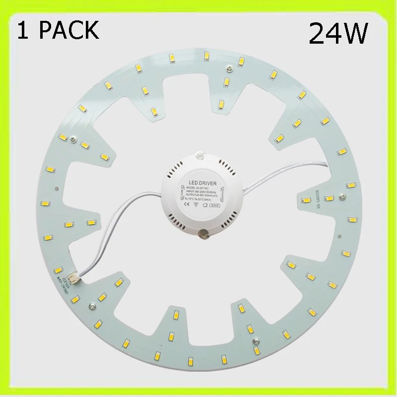 

1 PACK round 24W LED down light led board PCB led techo LED warm cold white led circular tube=50W 2D tube 120V 220V 230V 240V