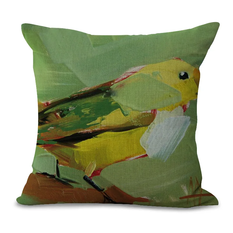 Декоративная Подушка Чехол картина маслом наволочка с рисунками птиц чехол 17 5