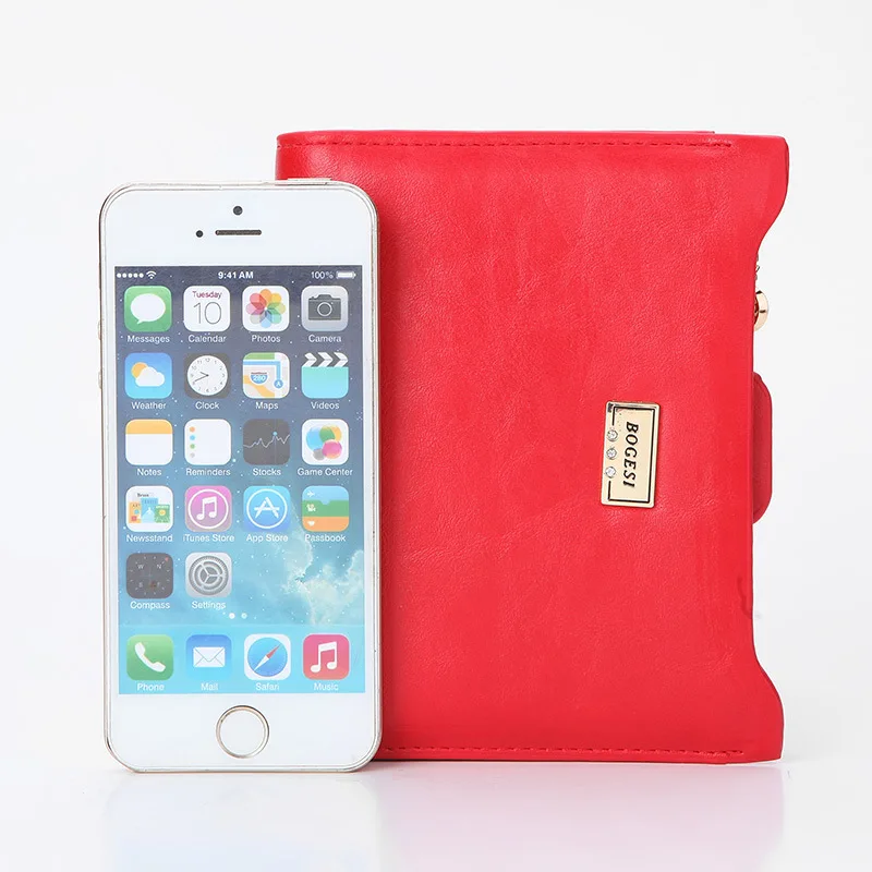 New Small Designer Slim Women Red Wallet Thin Zipper Ladies PU Leather Coin Purses Female Purse Mini Clutch Cheap Womens Wallets | Багаж и