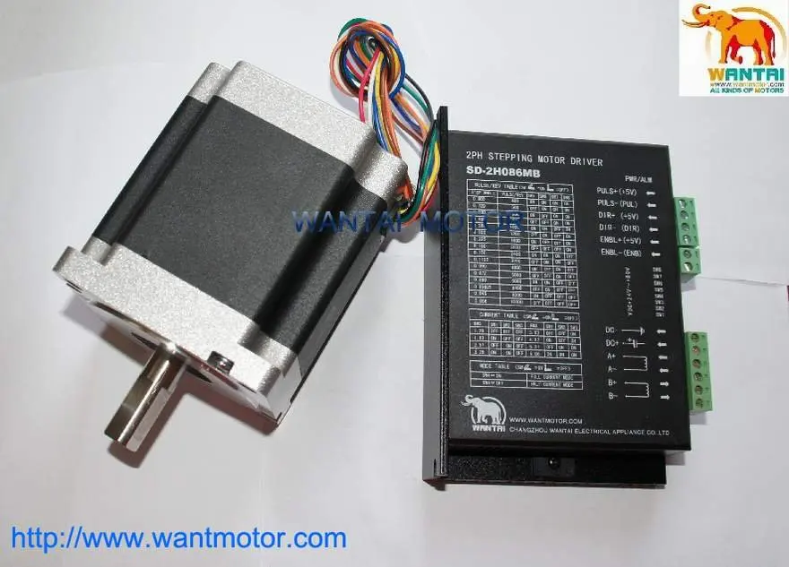 Новое поступление! Wantai Nema 34 шагового двигателя WT86STH118 6004A 1232oz in + Драйвер DQ860MA 80V 7.8A