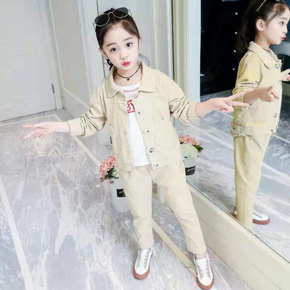 

Four Colors Toddler Kids Girl Clothes Set Long Sleeve Tops +Pants Tracksuits Casual Comfortable Child Girls Suit 4 5 6 8 10 12