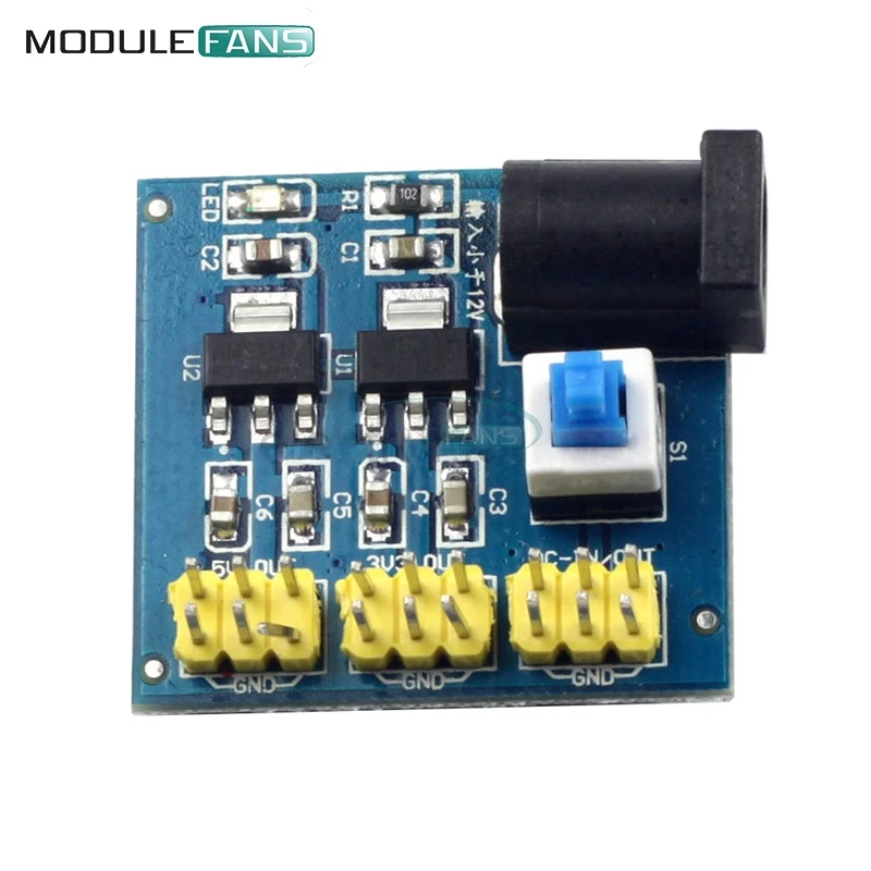 DC 12V постоянного тока до 3 V 5V Buck Шаг вниз Питание модуль для Arduino доска Diy