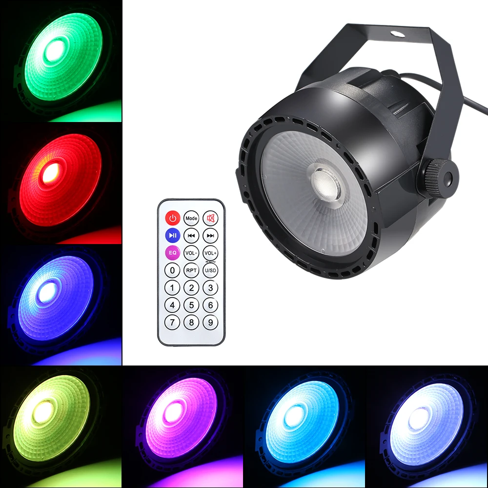 Дискотека 10 Вт RGB УФ COB светодиодный светильник беспроводной пульт дистанционного управления сценический яркий Гладкий светильник ing лампа DJ DMX светильник s для бары для вечеринок шоу