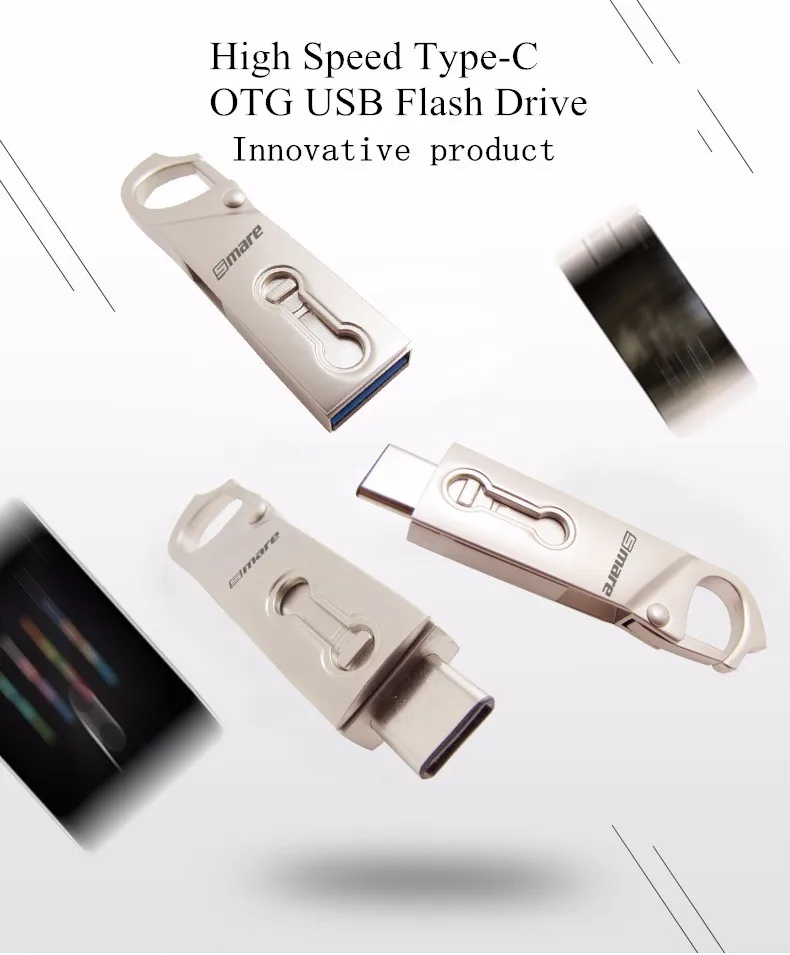 Smare type-C OTG флеш-накопитель USB 3,0 32 Гб 16 Гб 64 ГБ флеш-накопитель смартфон память Мини USB карта type-C 3,1 двойной разъем