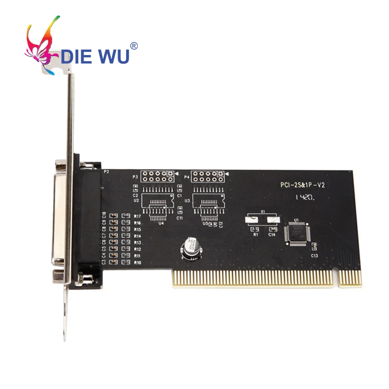 DIEWU PCI параллельный порт Расширительная карта адаптер к параллельному 25pin DB25