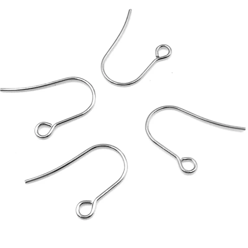 100pcs/lot Stainless Steel Earring Hooks French Ear Wires for DIY Earrings Jewelry Making Findings Accessories Wholesale