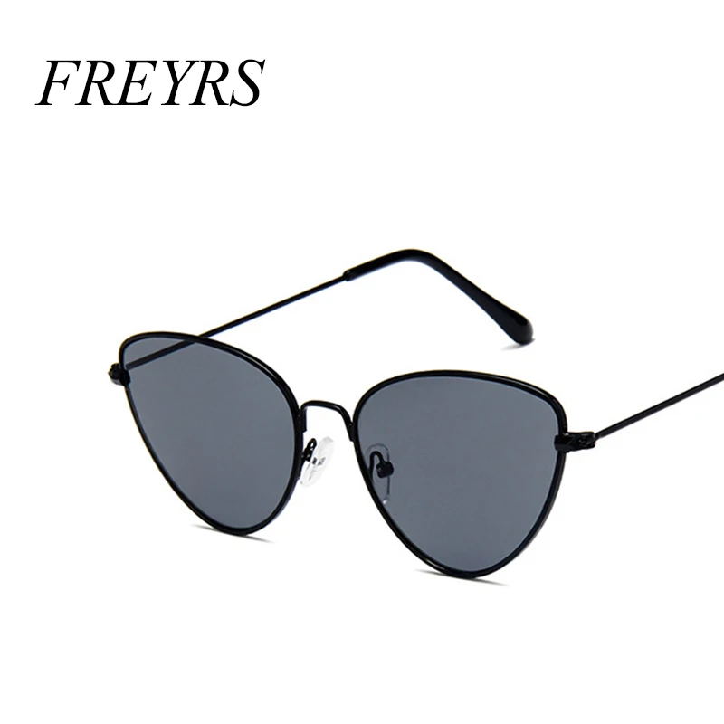 Женские Винтажные Солнцезащитные очки кошачий глаз freyers золотистые