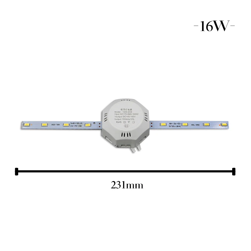 5 шт. светодиодный потолочный светильник 5730 SMD 220 В PCB 12 Вт 16 24 высокая яркая