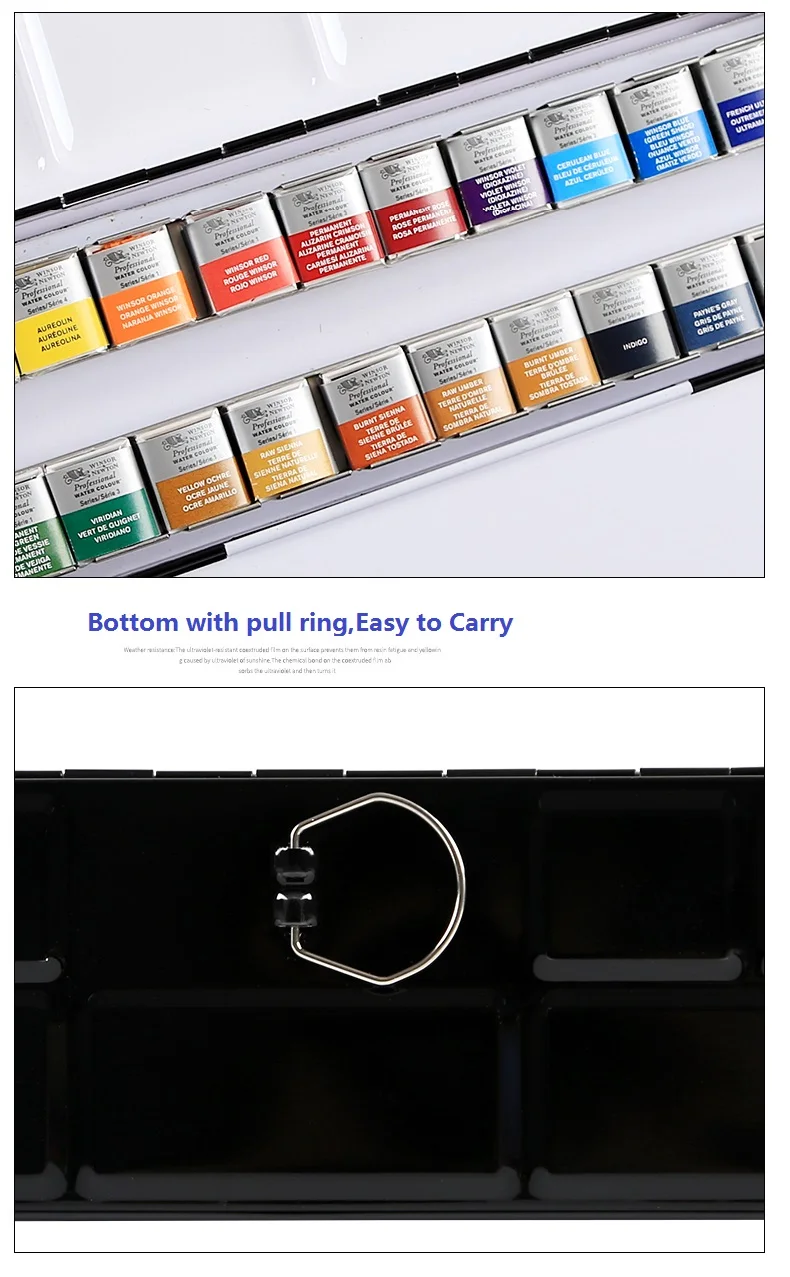 Winsor&Nowton 12/24 Senior painter Watercolor Paint artist special Professional Pigment Porcelain Enamel Packing made in France