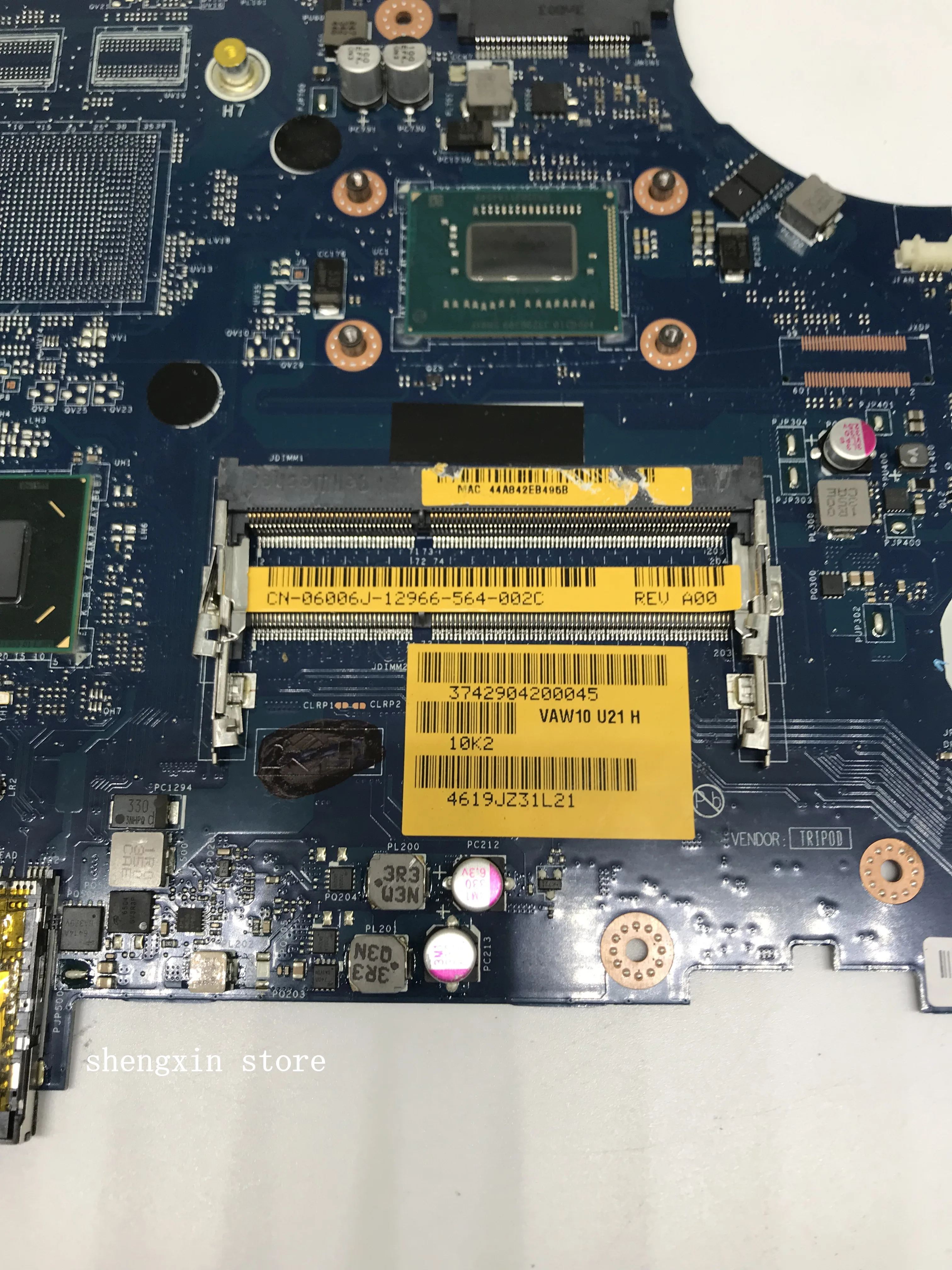 

VAW11 LA-9102P REV:1.0 FOR Dell Inspiron 3721 5721 Laptop Motherboard CN-06006J I3 CPU mainboard