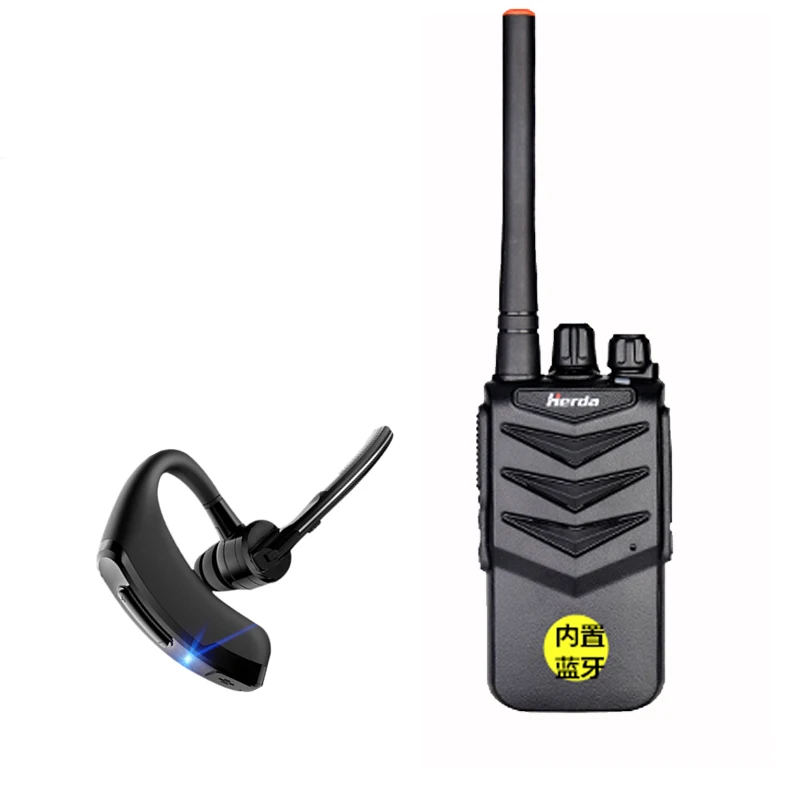 Walkie Talkie Hands-free Bluetooth Headset Wireless Earphone Handheld Two Way Radio Wireless Headphones Buletooth Earpiece