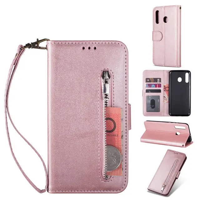 Застежка-молния кожаный флип-чехол для samsung Galaxy A50S A40S A30S A20S A10S A90 5G A70 A60 A50 A40 A30 A20 A10 A20E Роскошный чехол-портмоне