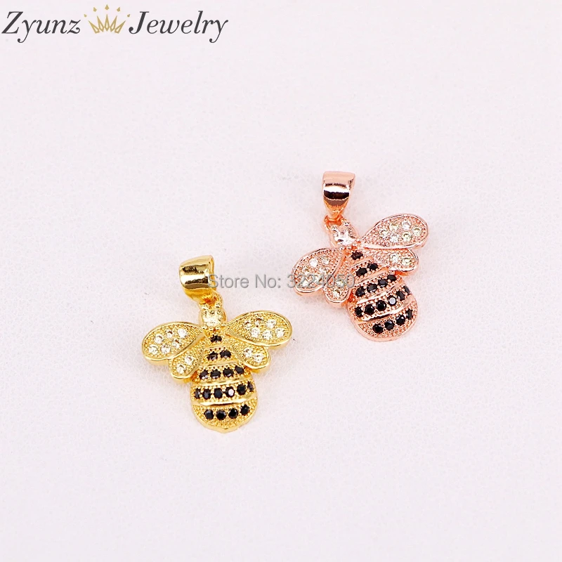 Набор из 10 шт. разноцветные микро Подвески в виде насекомых кубического циркония