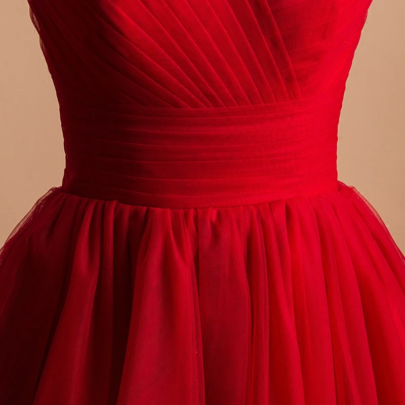 Женское вечернее платье длинное красное с коротким рукавом для выпускного