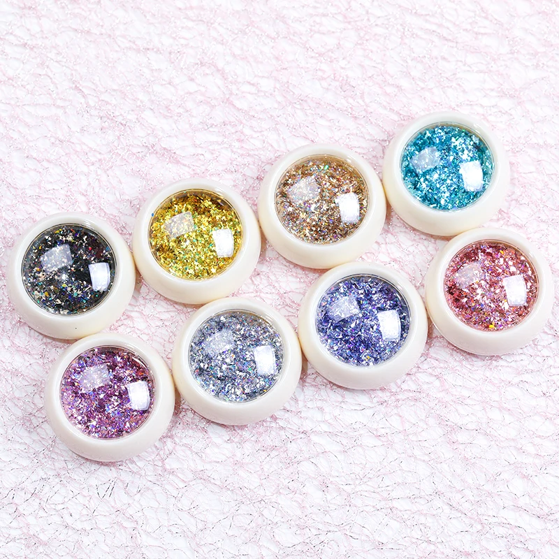 1 Box Super Thin Holographic Nail Flakes Irregular Sequins Rose Gold Holo Laser Paillette DIY Manicure Art Decoration | Красота и