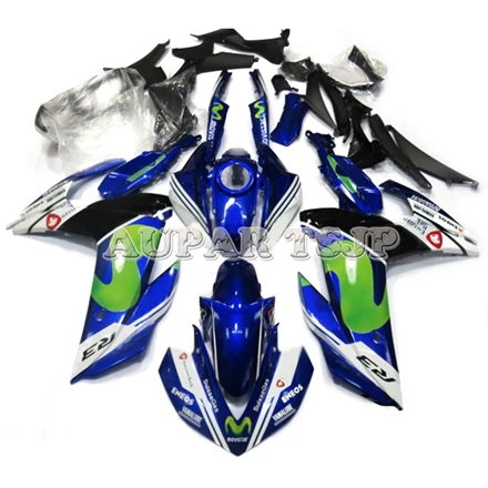 Movistar синий зеленый комплект кузова для Yamaha R3 R25 полный Мотоцикл Обтекатели пластиковые детали крышки