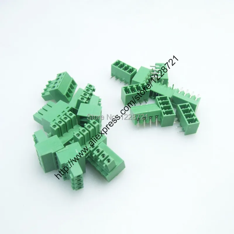 10 комплектов 3 81 мм Шаг правый угол изгиб pin PCB подключаемые клеммные блоки