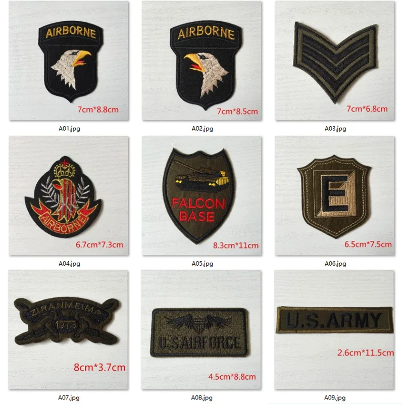 9 шт./комплект нашивки с вышивкой в стиле милитари|embroidered patch|patches for clothingpatches patches |