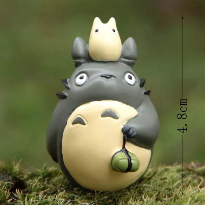 Anime Miyazaki My Neighbor Totoro Rice Dumpling PVC Action Figure Toys Collection Figures Model Toy Micro Landscape for Garden | Игрушки и