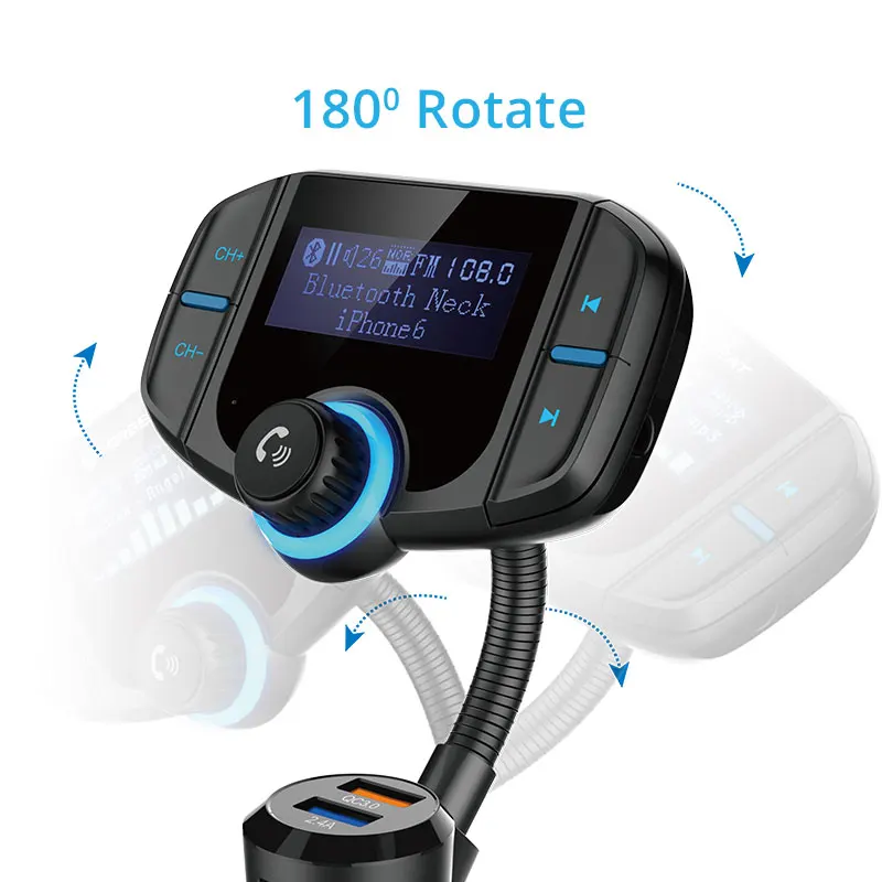Автомобильный FM передатчик VANJEW BT70 Bluetooth 2 USB порта|FM-трансмиттеры| |