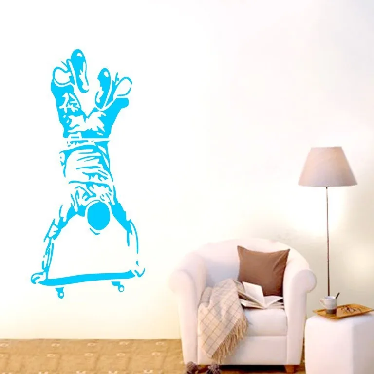 Free Shipping-Skateboard boy Sport Wall stickers Home Decal Removable Mural Vinyl Decor | Дом и сад
