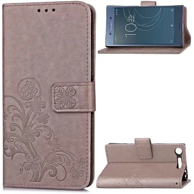 Abhoriz роскошь для Sony XZ1 бумажник чехол emboesed лист карты карман откидная крышка |