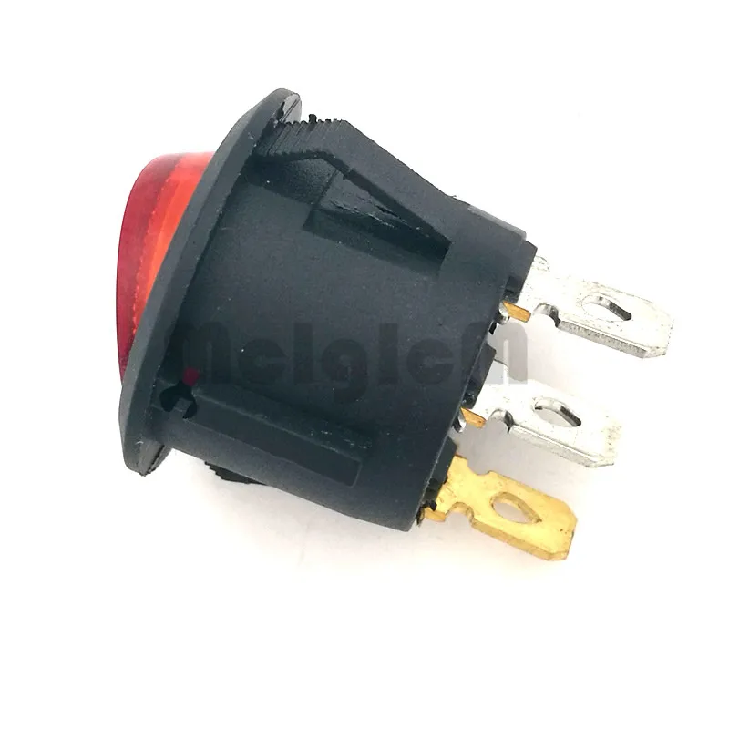 5 шт. круглый Кулисный переключатель 3 pin 250V / 10A 125V SPDT ВКЛ-ВЫКЛ оснастка с красным Led
