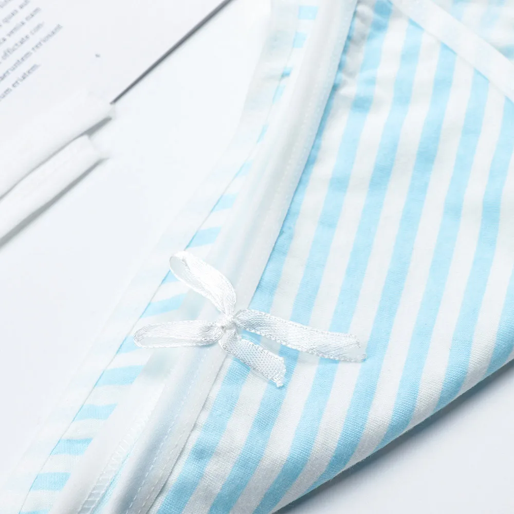 Соблазнительные бандажные хлопковые трусы в полоску нижнее белье розового и