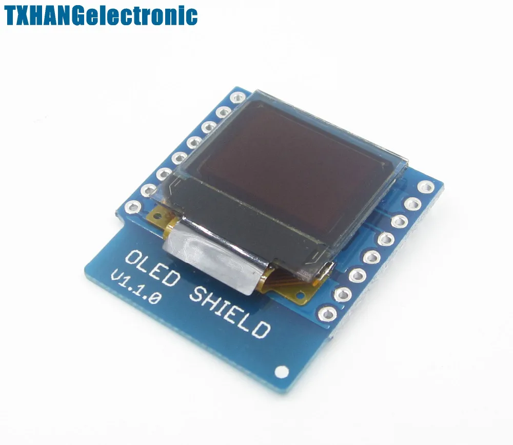 OLED щит для WeMos D1 mini 0 66 &quotдюймов 64X48 IIC I2C совместимого ЖК экрана Arduino|shield for arduino|d1