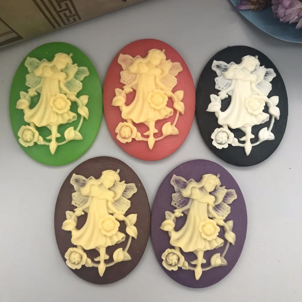 Полимерная танцевальная Камея для девочек Полимерный кабошон с плоским