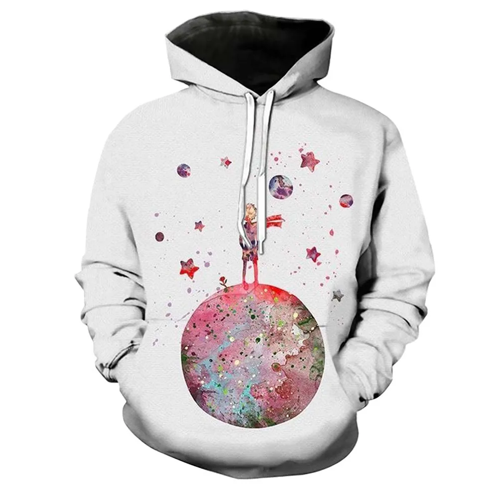 2019 New hot Anime 3D print hoodie white men/women Simple casual streetwear sweatshirt spring and autumn Pullover fashion tops | Мужская