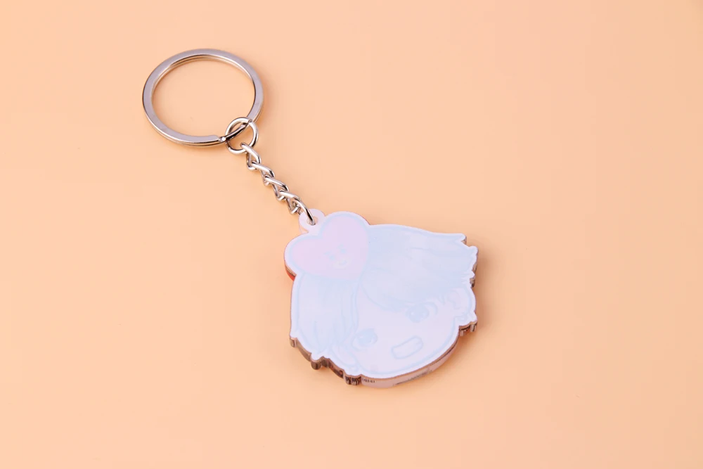 Акриловый аниме милый брелок для ключей Love Yourself Porte Clef