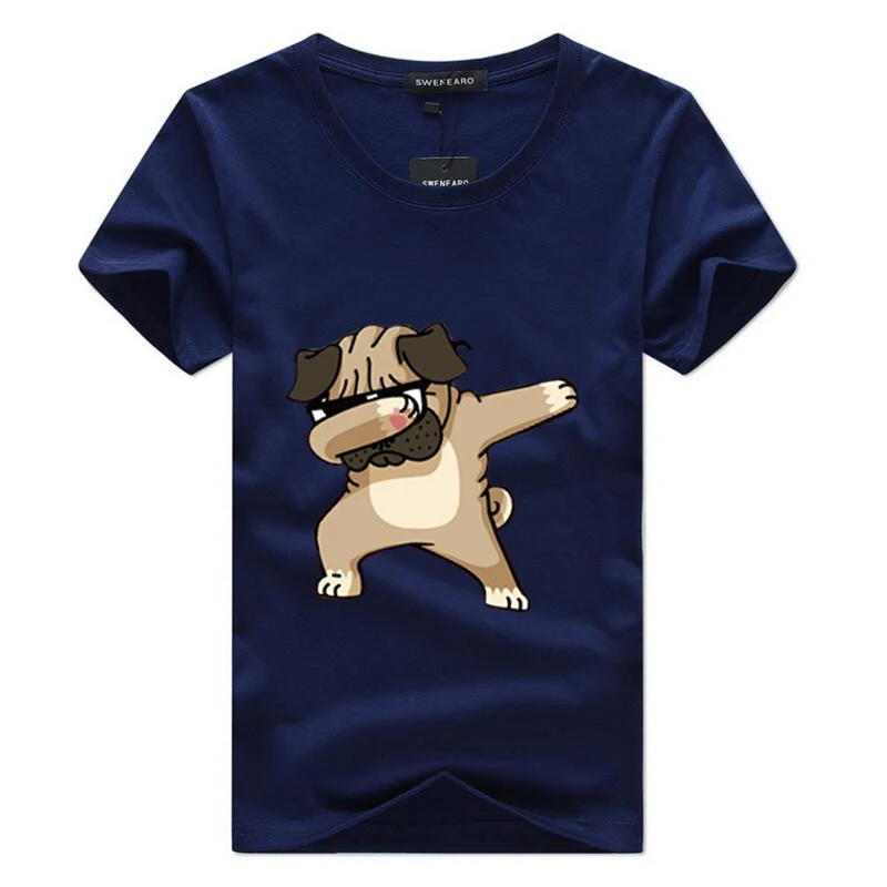 

SWENEARO Men's T-shirts Fashion Animal Dog Print Hipster Funny T Shirt Men Summer Casual Street Hip-hop Tee Shirt Male Tops 5XL