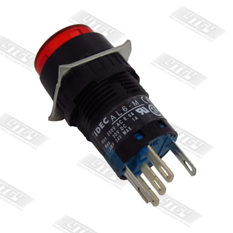 Кнопка нажимной [SA]Japan и the spring IDEC 16 мм круглая самосброс AL6M / HM 1a1b DC24V -- 10 шт./лот |