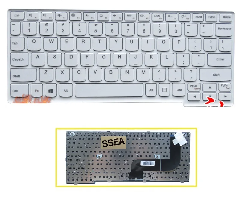 

SSEA Wholesale New US Keyboard white for Lenovo Ideapad Yoga 11S Yoga11S S210 S210T S215 S215T laptop Keyboard