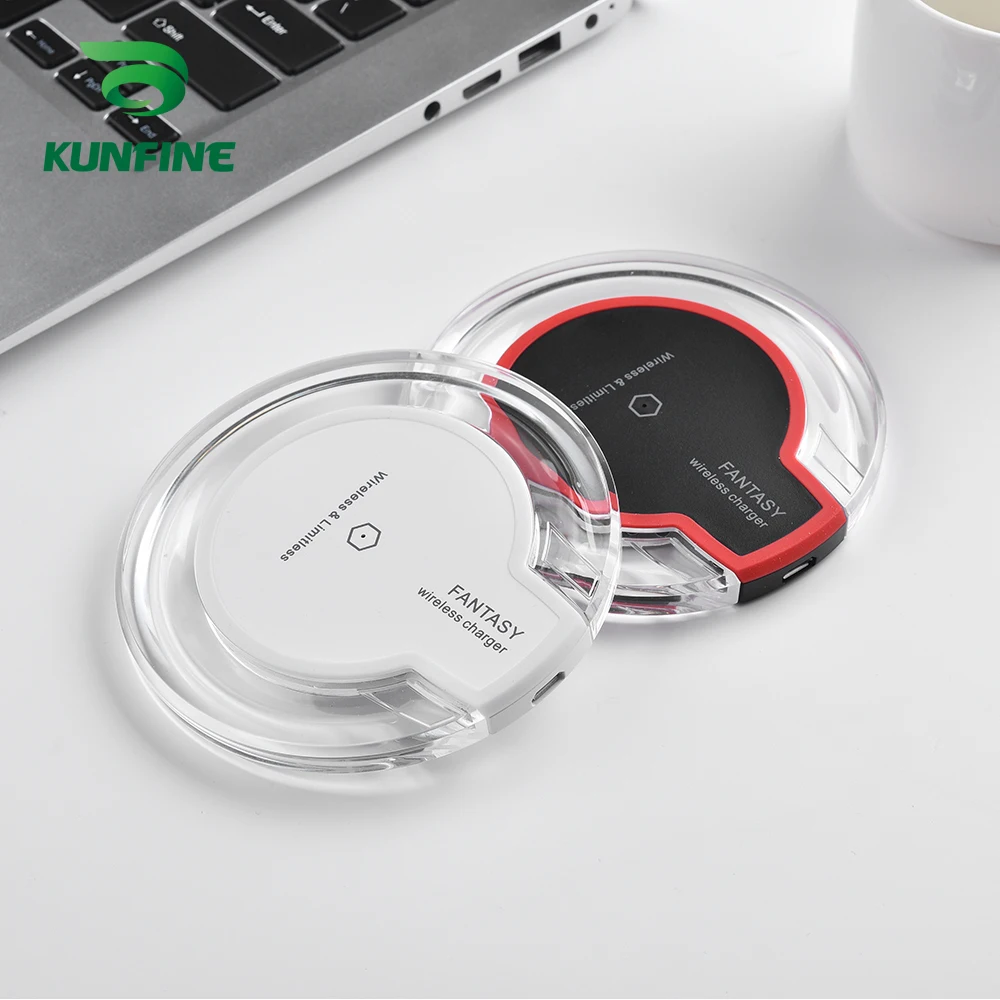 KUNFINE 10 Вт или 5 Qi Беспроводное зарядное устройство для iPhone X/8 видимая быстрая