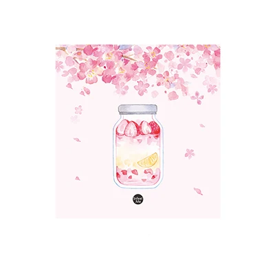 04 Luankong розовый цветок вишни блокнот планировщик sticky note бумажная наклейка kawaii канцелярские принадлежности pepalaria 30 страниц - Цвет: 04