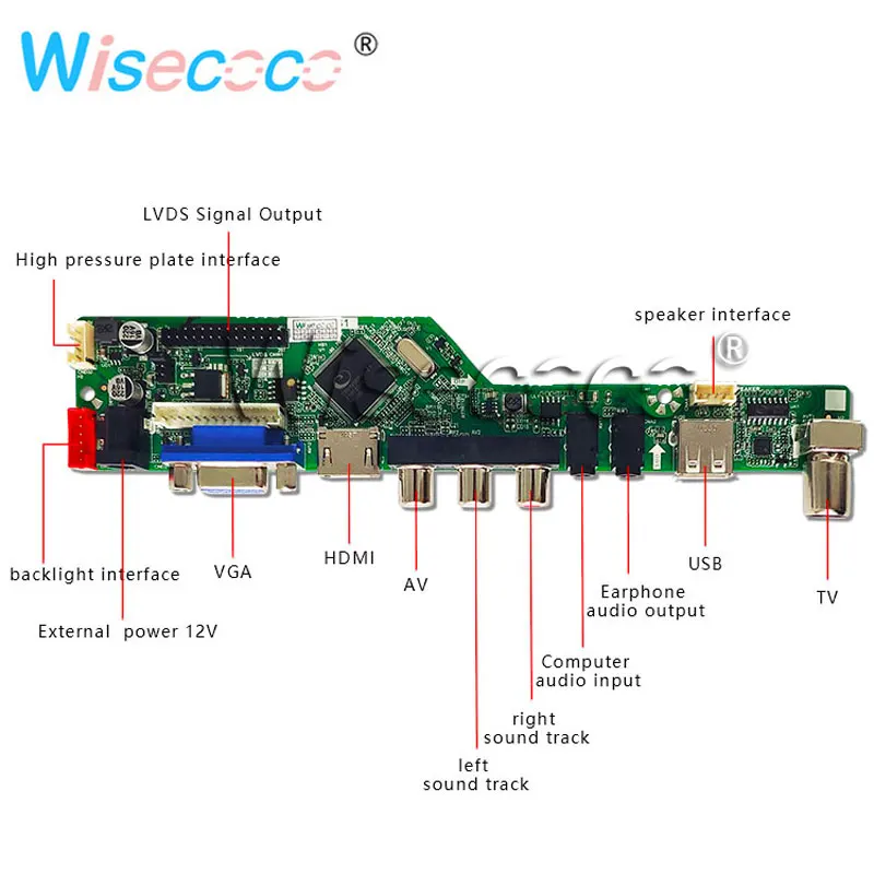 Плата драйвера TFT LCD для ноутбука ПК Windows B170PW03 V4 17 дюймов 1440*900 VGA AV USB TV левый и