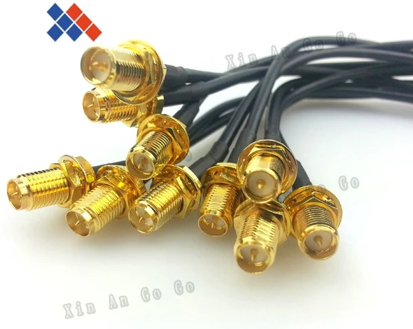 Extension cord cable RP-SMA female to MS147 Plug right angle connector pigtail RG174 15cm | Обустройство дома
