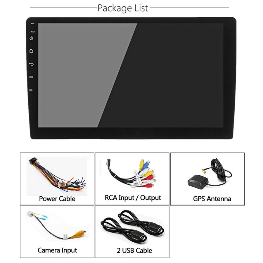 Поворотный сенсорный экран 9 дюймов 1DIN Android 1 1080P четырехъядерный ОЗУ 2 Гб ПЗУ 32 ГБ