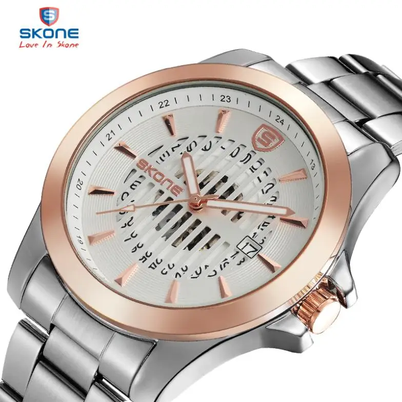 2014 Limited Freeshipping Wristwatches Watches Men New Hollow Steel Quartz Watch with Calendar Waterproof Korean Casual Men's | Наручные