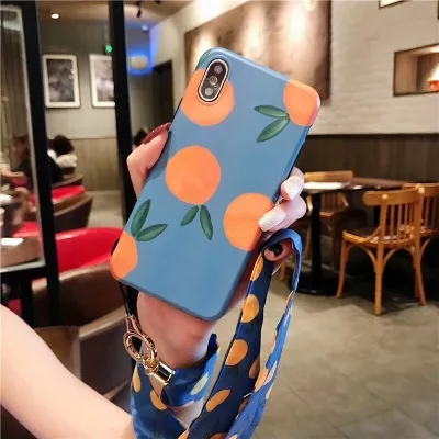 Мобильный телефон Ins wind fresh fruit orange корпус 7plus оранжевый полноразмерный мягкий