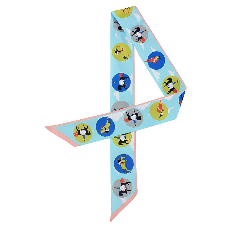 Новинка 2019 женский шелковый шарф с принтом лошади ручная сумка ленты Женская