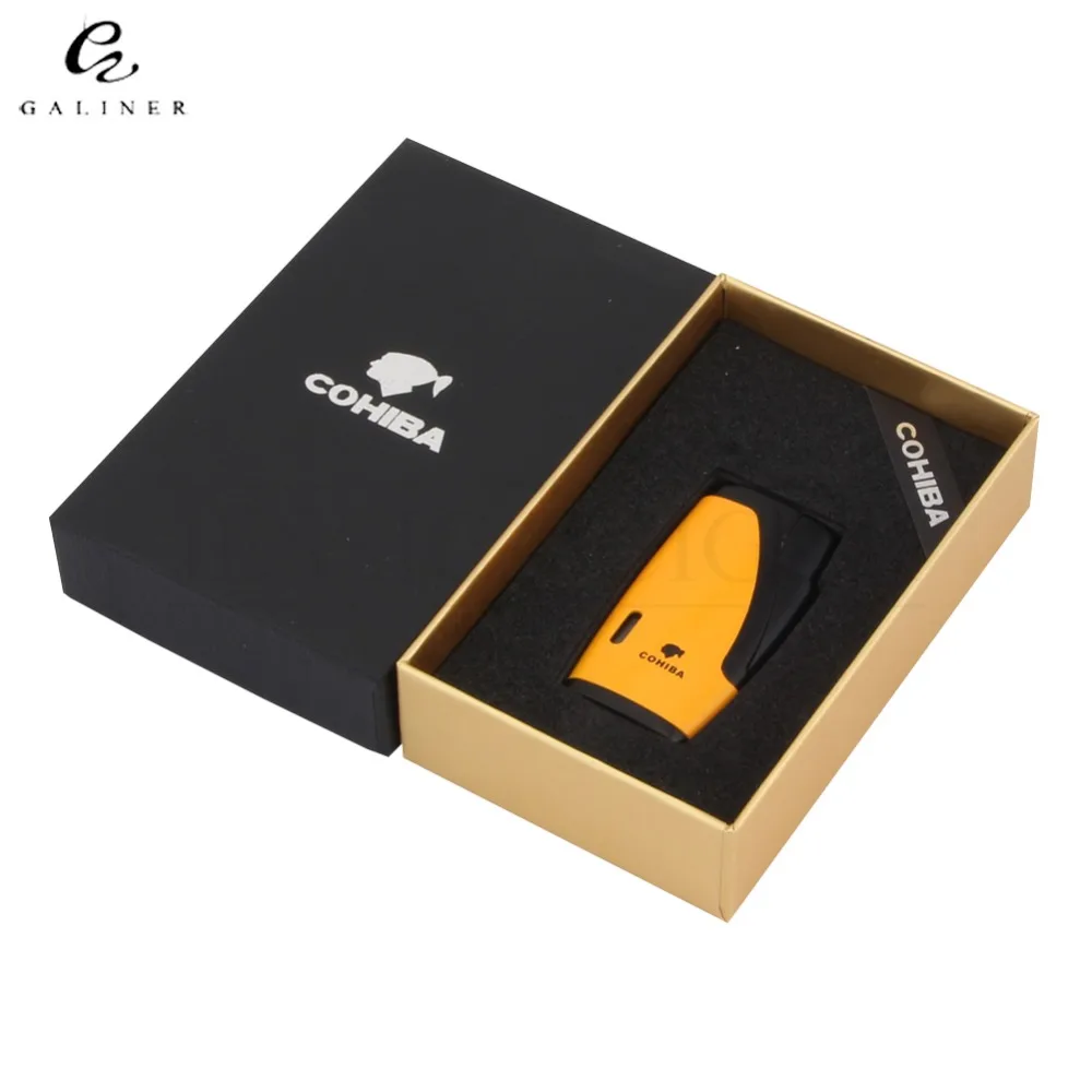 Зажигалка COHIBA Jet ветрозащитная зажигалка с 2 пламенем многоразовая газовая