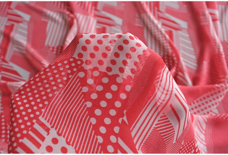 150 см в горошек шифоновая ткань с рисунком метр микро шарф платье полиэфирной